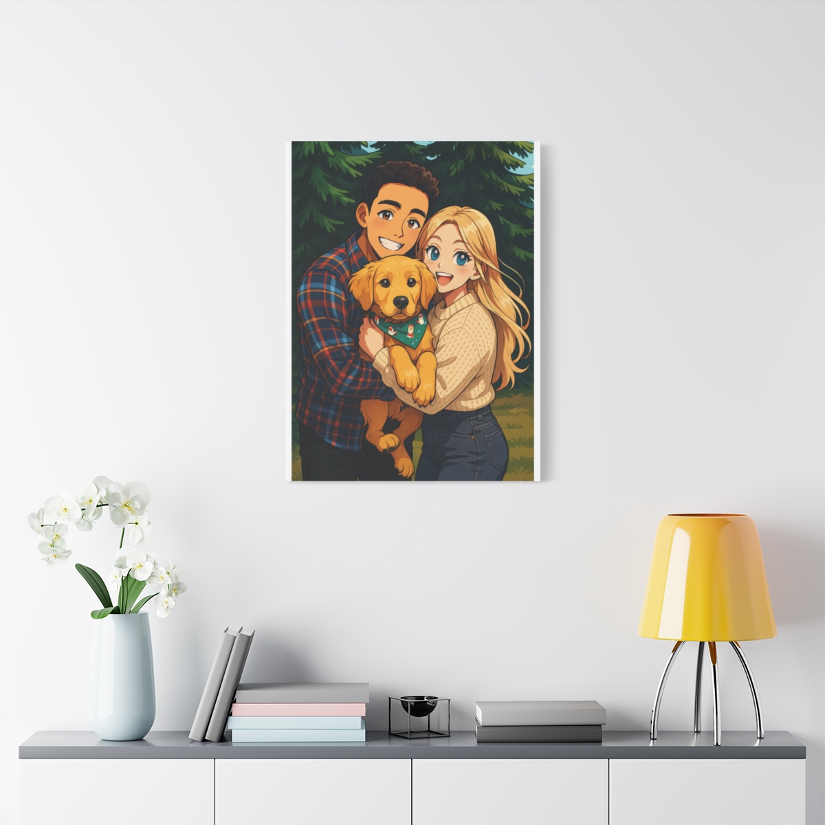 Custom product mockup showing AI cartoon art on a t-shirt and mug - 3.canvas_anime1.jpg