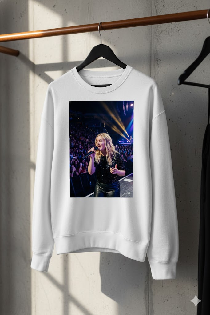 Custom product mockup showing AI cartoon art on a t-shirt and mug - 6.crewneck_popstar.jpg